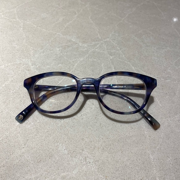 Warby Parker Blue Tortoiseshell Eye Glasses - Picture 1 of 3